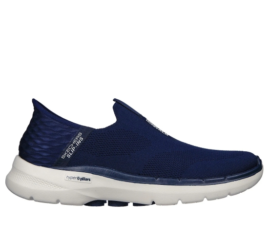 Skechers Navy Men Go Walk 6 - Easy On Slip On Sneakers