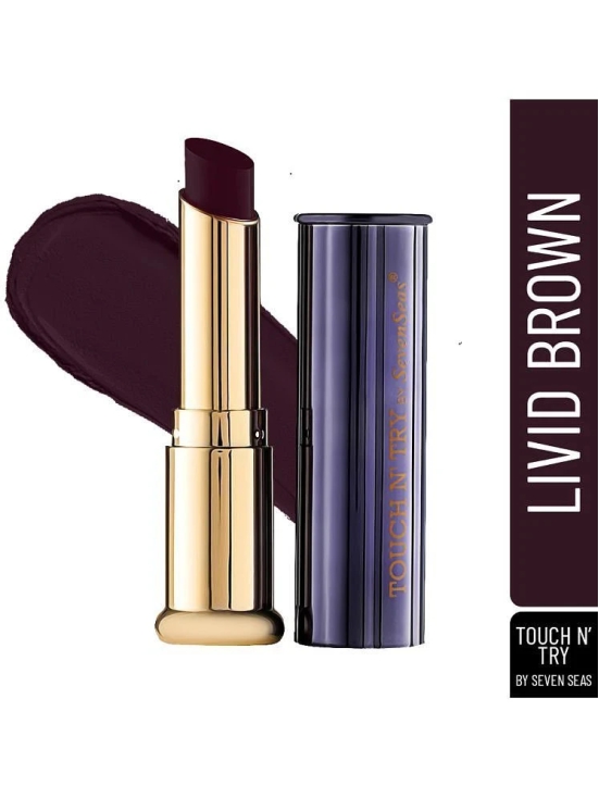 Seven Seas TOUCH N TRY Lipmatte Lipstick (Livid Brown,3.8g)