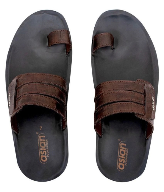 ASIAN Brown Flip Flops - 9