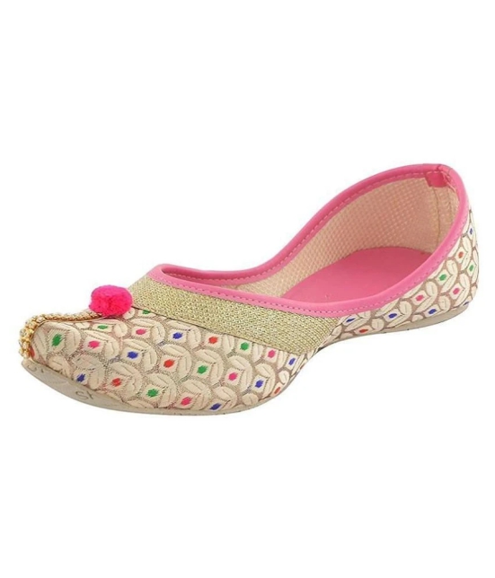 Apratim Pink Ethnic Footwear - None