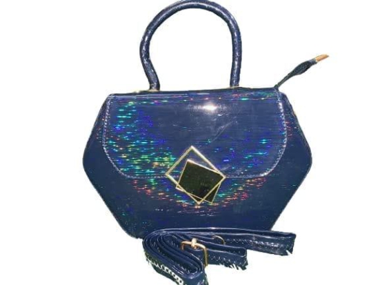 Angel Kiss Hexagon Shape Cross body Sling Bag | Holographic Geometric Ladies Handbag