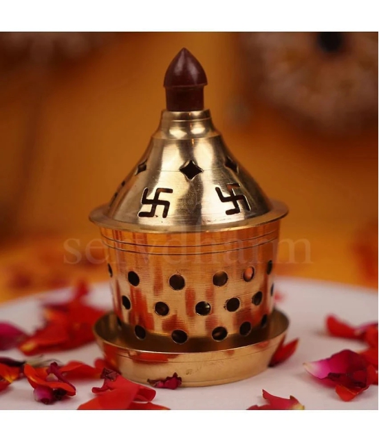 ServDharm Brass Akhand Diya - Pack of 1