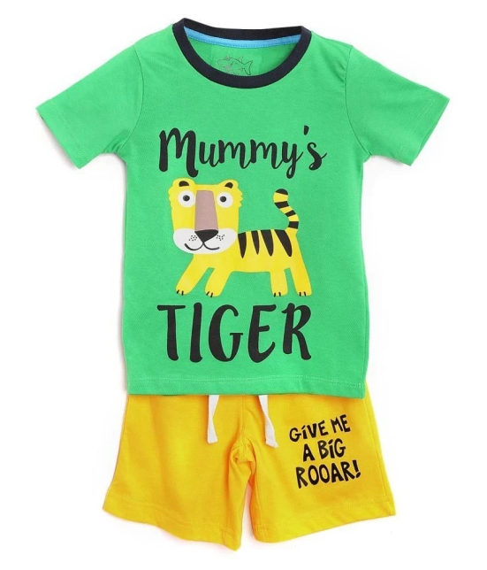 Lazy Shark Boys Tiger Print Clothing Set - None