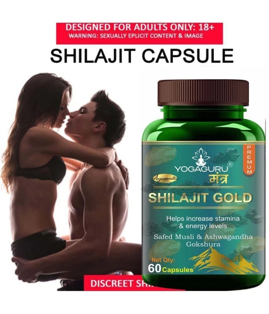 YOGAGURU MANTR Shilajit for Strength Power & Stamina 60 CAPSULES