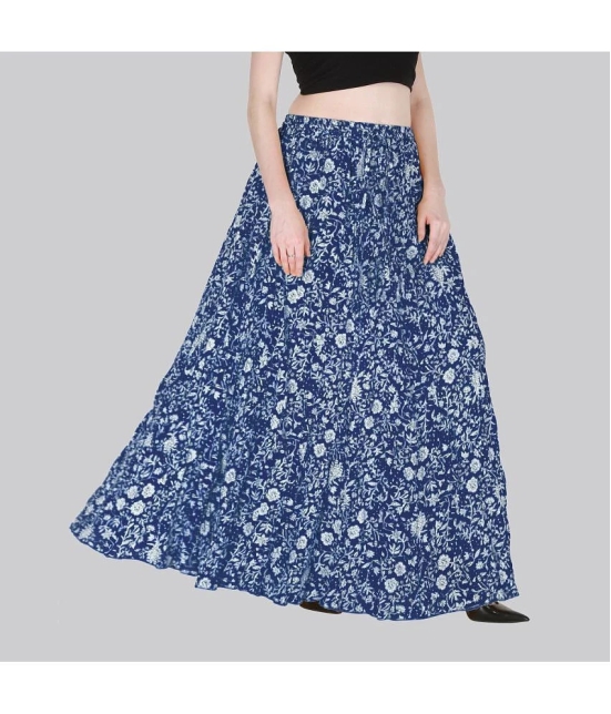 Sttoffa Blue Cotton Womens Broomstick Skirt ( Pack of 1 ) - None