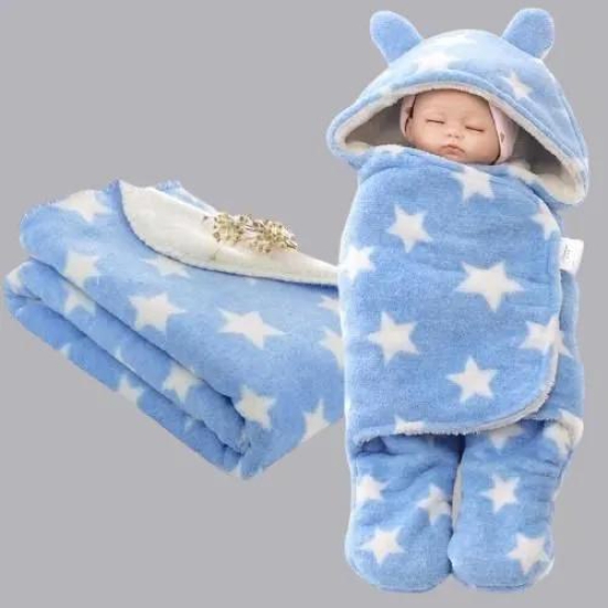 Wearable Blanket and Star Wrapper Durable Cotton for Baby Boys & Girls(Assorted Color)