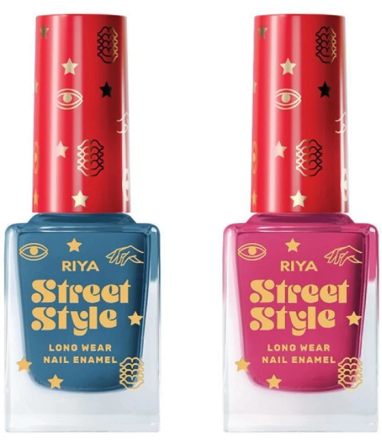 Street Style Multi Glossy Nail Polish ( Pack of 2 )