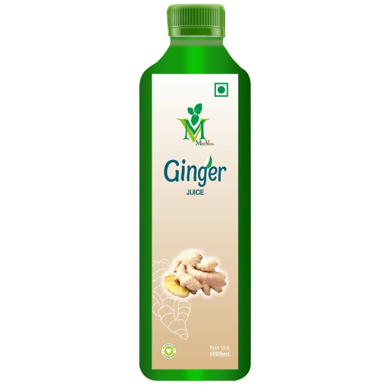 Mint Veda Natural Raw Ginger Juice | Concentrated Ginger Ale Health Drink | Sugar Free With No Added Preservatives Healthy Vegetable Juice Which Boosts Immunity and digestion, 1 Liter Pack of 1