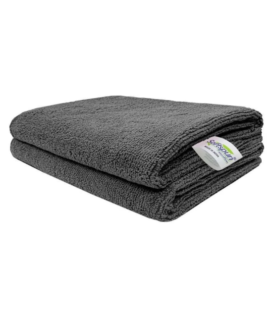 SOFTSPUN Set of 2 Microfibre Bath Towel Gray - Gray