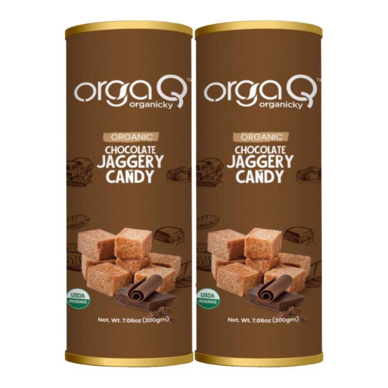 Orgaq Organicky Organic Rich Smooth Organic Chocolate Fusion with Traditional coarse Jaggery Gor Toffee Candy| No Added sugar, Preservatives, Artificial colors or Flavors