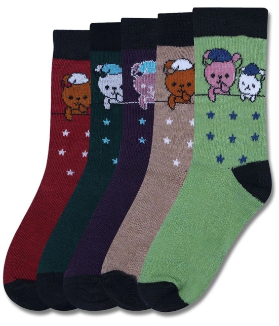 Dollar Multicolor Cotton Blend Boys Ankle Length Socks ( Pack of 5 ) - 2-3 years