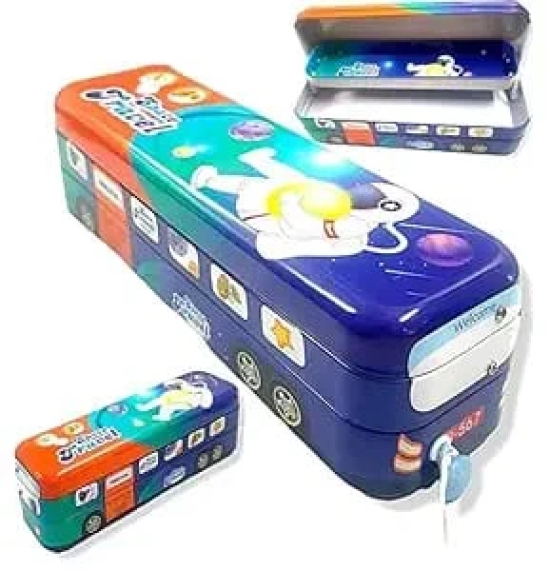 Space Themed Tin Pencil Box