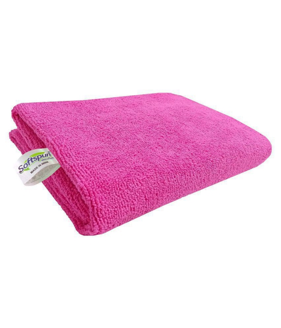 SOFTSPUN Microfiber Hair and Face Care Towel 40X40 cm 340 GSM (Set of 1, pink)