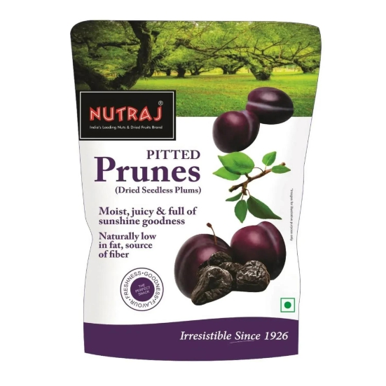 Nutraj Dried Pitted Prunes (Dried Seedless Plums) 200gm