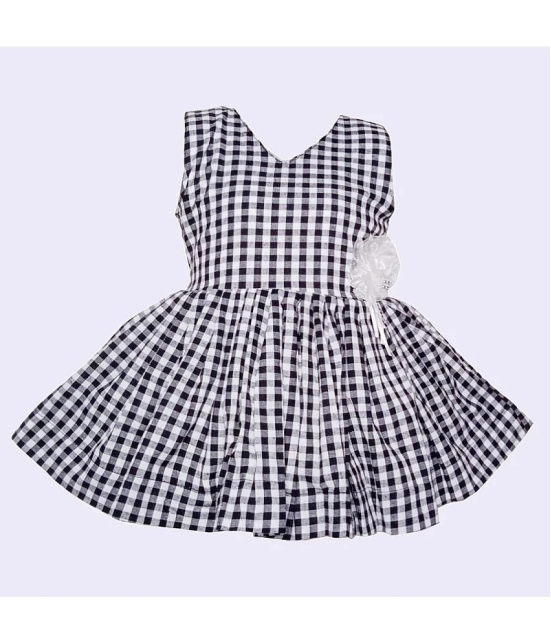 harshvardhanmart.com - Black Cotton Girls A-line Dress ( Pack of 1 ) - None