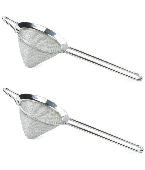 Dynore Steel Silver Strainers 2 Pc - Silver