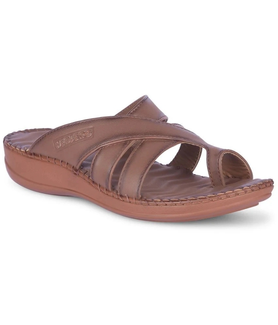 Liberty Tan Womens Leather Slipper - None