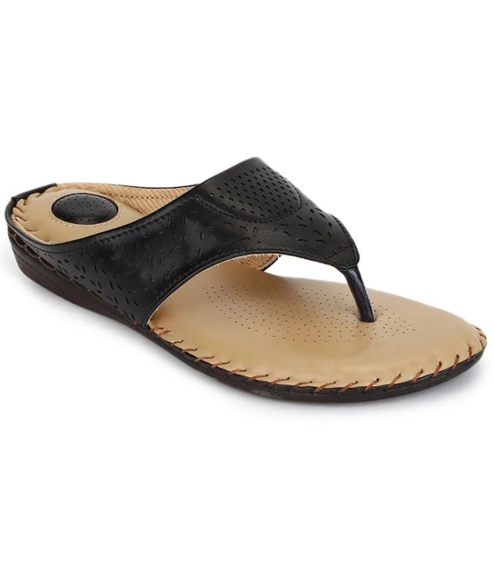 ORTHO JOY - Black Womens Flats - None