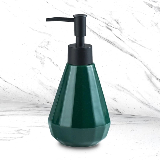 Kuber Industries Liquid Soap Dispenser  Handwash Soap Dispenser  Soap Dispenser for Wash Basin  Shampoo Dispenser Bottle  Bathroom Dispenser Bottle  ZX060GN  250 ml  Green-Kuber Industries Liquid