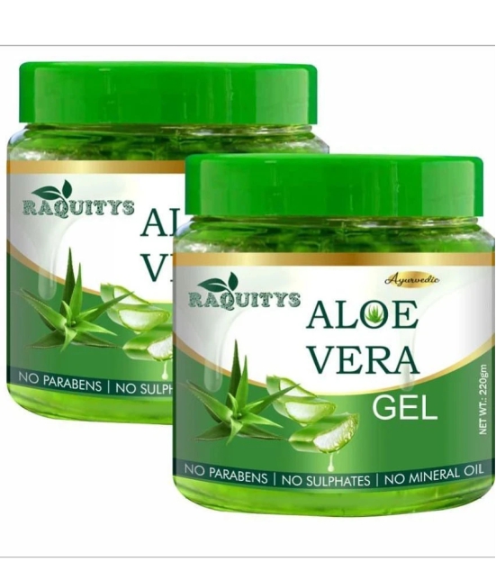 RAQUITYS Aloe Vera Gel For Skin Acne, Scars, Dark spots Face & Hair 440GM