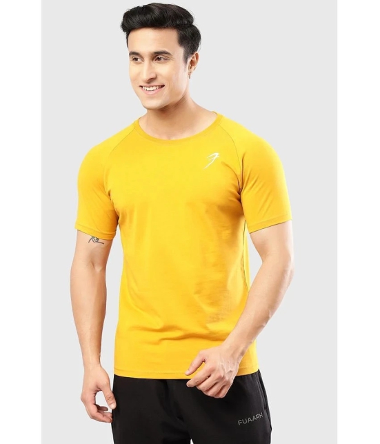 Fuaark Mustard Cotton Slim Fit Mens Sports T-Shirt ( Pack of 1 ) - None