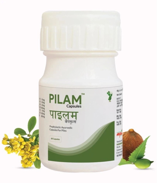 Mpil Wellness Pilam Capsules For Piles Hemorrhoid Support Fast Relieve In Bleeding & Burning