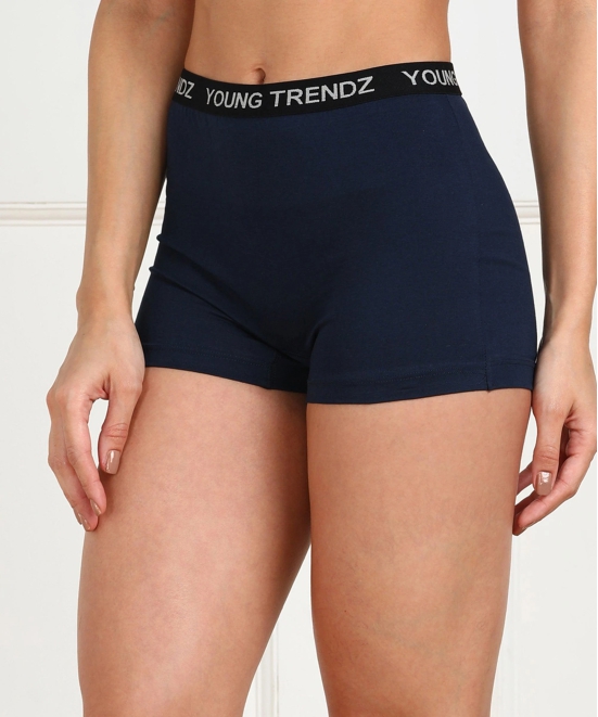 Young trendz Women Boy Short Navy Panty-XS / Navy