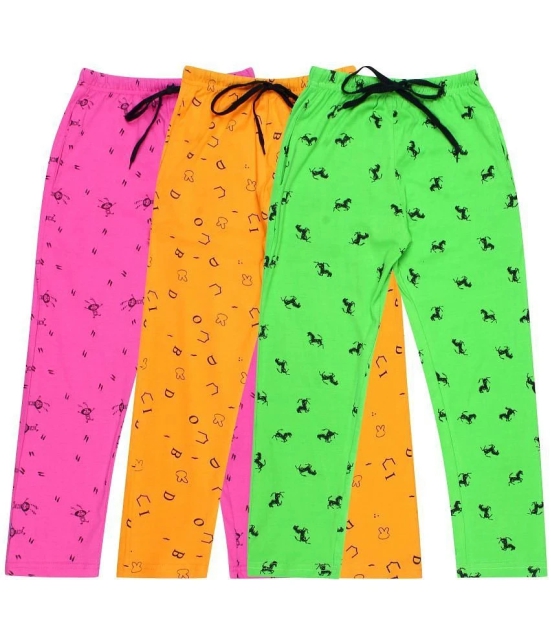 DIAZ Kids Cotton printed Trackpant/Trousers/Lower Combo pack of 3 - None