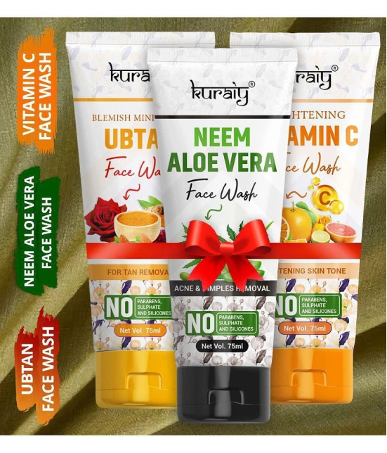 KURAIY - Refreshing Face Wash For All Skin Type ( Pack of 3 )