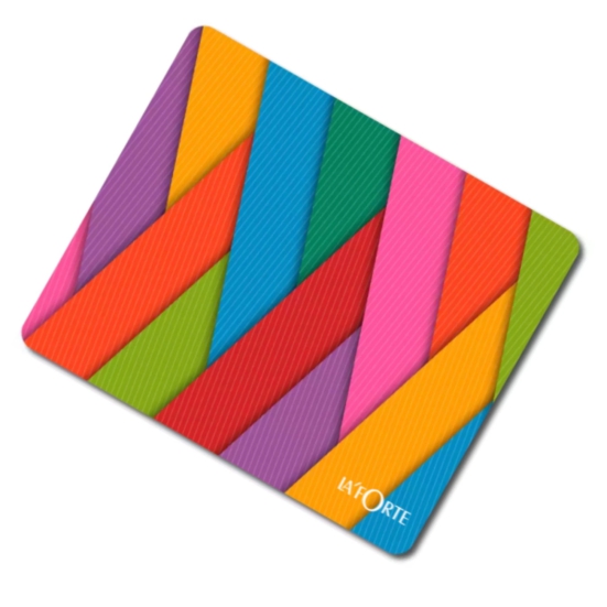 LA'FORTE Computer Laptop Non-Slip Rubber Mousepad Rainbow Abstract (3 Mm Thickness) (Pack of 2)