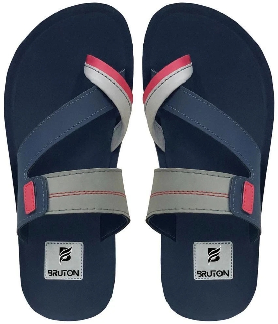 BRUTON SHOES Blue Mens Daily Slipper - None