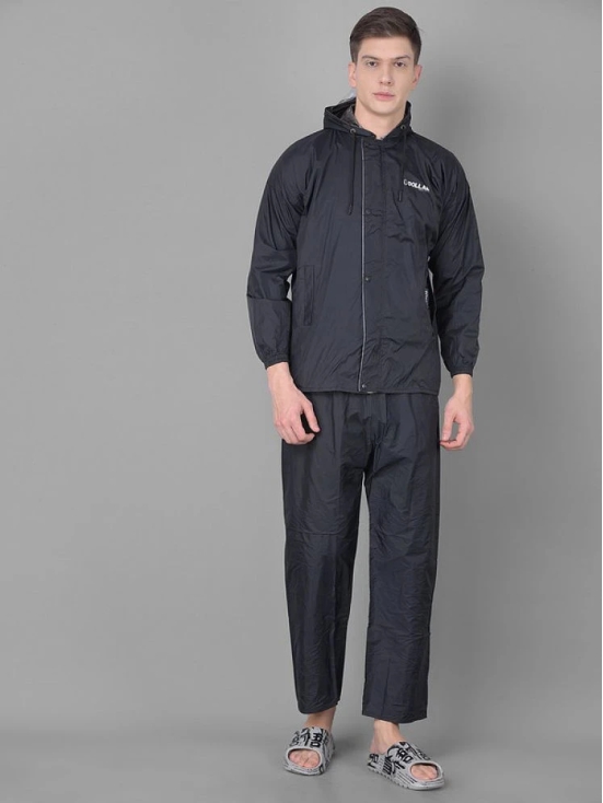 Dollar Black Nylon Mens Rain Suit ( Pack of 1 ) - XL