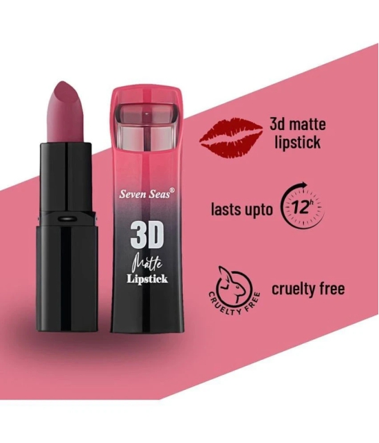 Seven Seas 3D Matte Lipstick | Long Lasting | Waterproof Matte Lipstick for Women (Crimson)