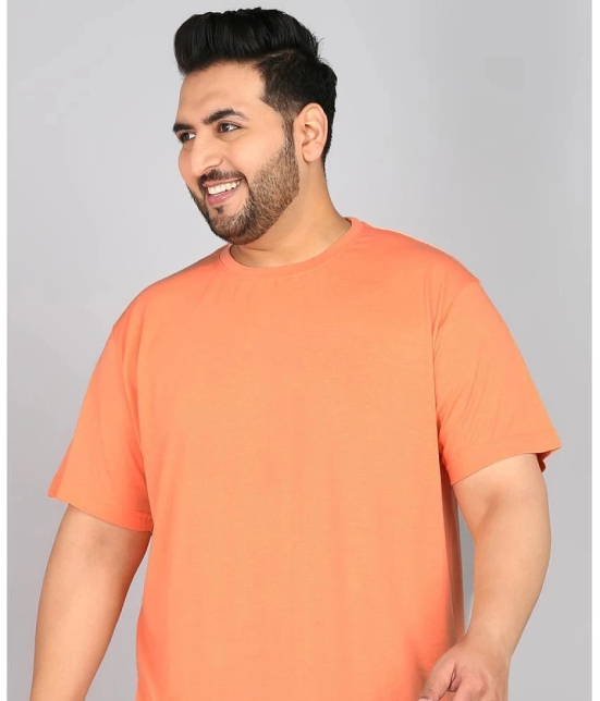 XFOX Cotton Blend Regular Fit Solid Half Sleeves Mens T-Shirt - Coral ( Pack of 1 ) - None