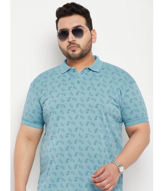 MXN - Aqua Cotton Blend Regular Fit Mens Polo T Shirt ( Pack of 1 ) - None