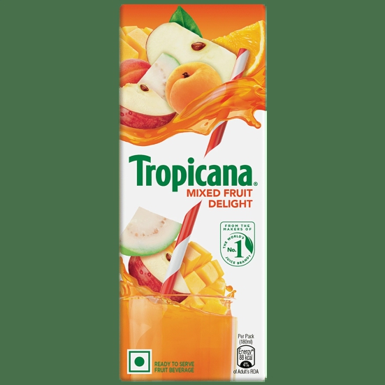 Tropicana Delight Fruit Juice - Mixed Fruit, 180 Ml Tetra