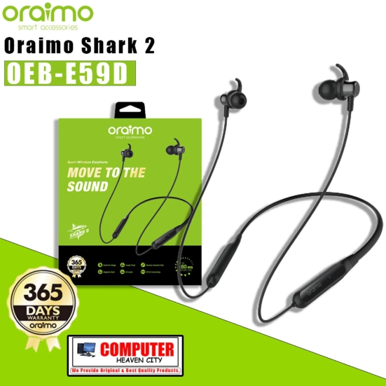 Oraimo Shark2 (OEB-E59D) Wireless Bluetooth Neckband (Black)