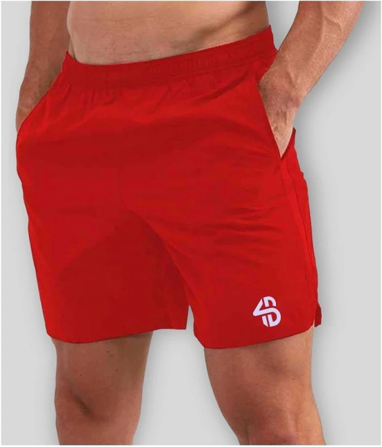 Forbro Red Polyester Mens Shorts ( Pack of 1 ) - None