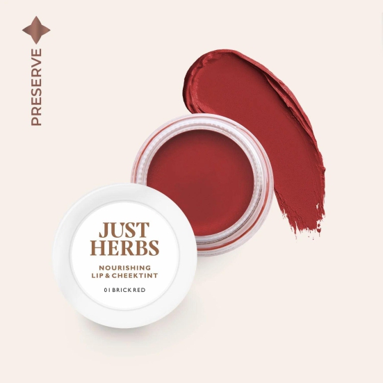 Just Herbs Nourishing Lip and Cheek Tint - 4g Brick_Red_01