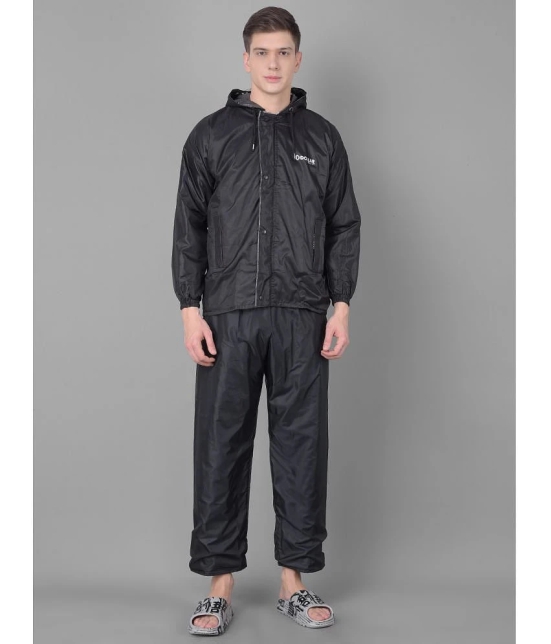 Dollar Black Polyester Mens Rain Suit ( Pack of 1 ) - 4XL