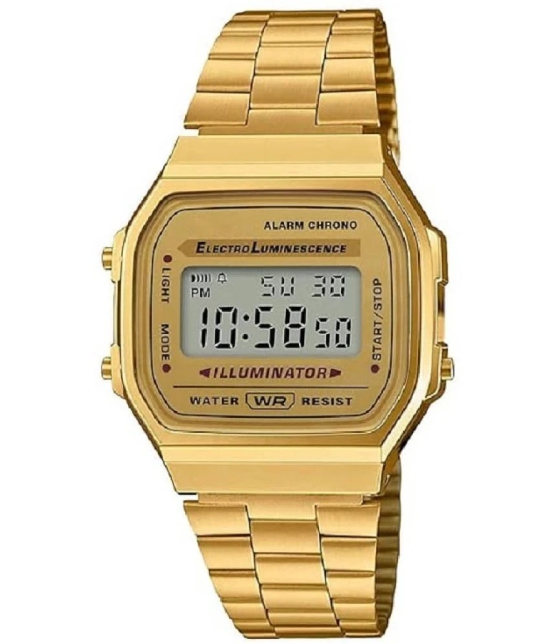 Newman Gold Metal Digital Mens Watch