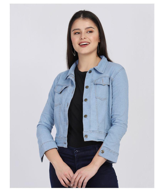 BuyNewTrend Denim Blue Jackets Single - L