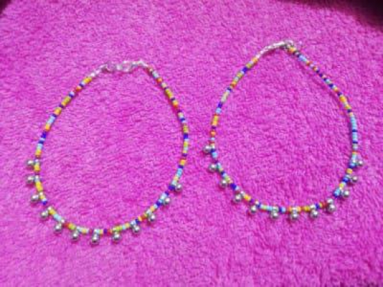 Ghughari Design Anklet Pair For Women And Girls Wearing in leds Unique Design Trendy fashion multicolour moti