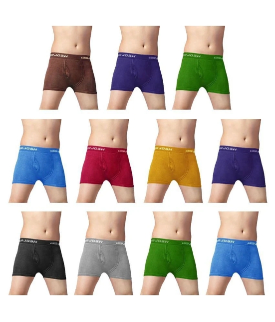 Dixcy Josh ICD Cotton Solid/Plain Multicolour Trunk/Bloomer/Underwear/ for Kids/Boys - Pack of 11 - None