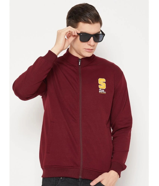 UBX Cotton Blend High Neck Mens Sweatshirt - Maroon ( Pack of 1 ) - None