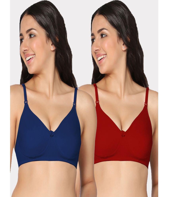 IN CARE LINGERIE - Multicolor Cotton Lightly Padded Women's Everyday Bra ( Pack of 2 ) - None