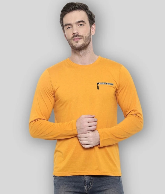 Glito - Yellow Cotton Regular Fit Mens T-Shirt ( Pack of 1 ) - None