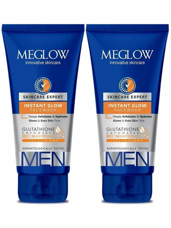 Meglow Instant Glow Facewash for Men,100g Pack of 2 Face Wash (200 g)