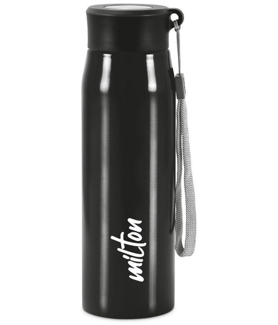 Milton Handy 650 Stainless Steel Water Bottle (690 ml) Black - Black