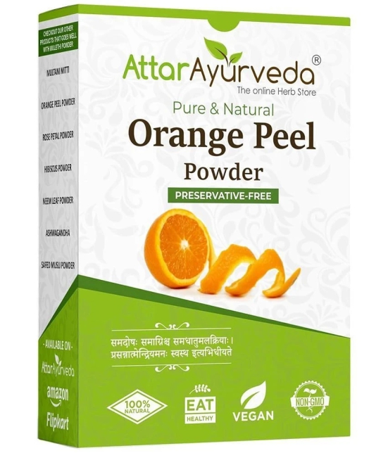 Attar Ayurveda Orange Peel Powder For Face Skin Whitening (200 Grams)